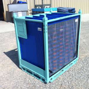 steel rack with textile dunnage