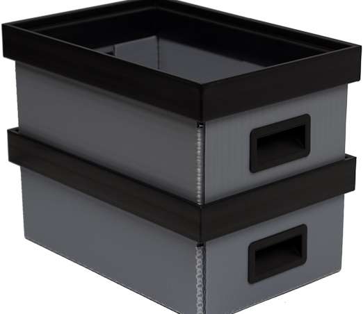 tara box medium mit umlaufenden Stapelrand