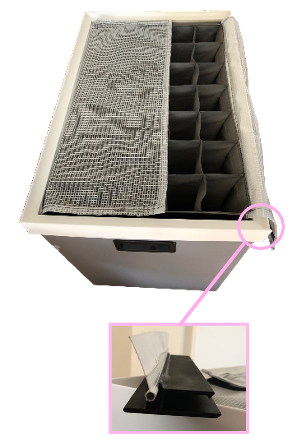 keder box Detail und Profil Seitenansicht